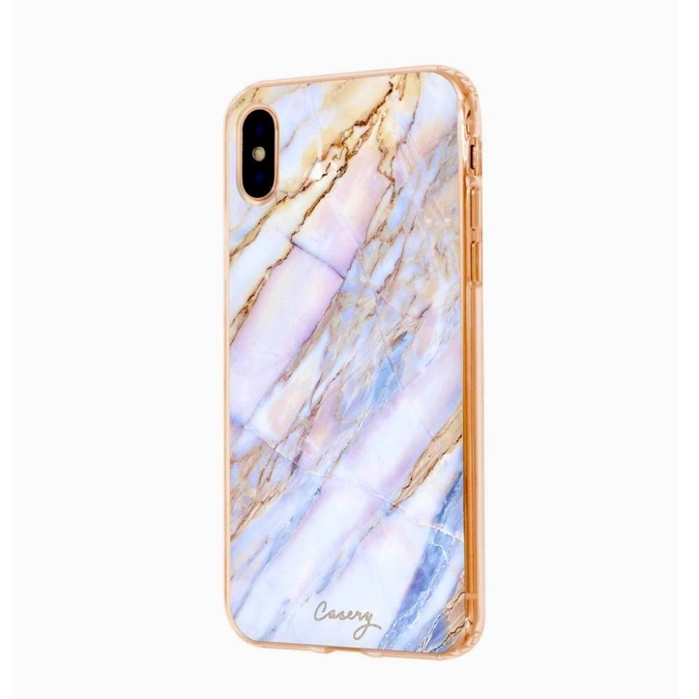 iPhone XS Max Casery  Shatter Marble Design, white stone Military Drop